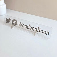 Plaque d'icône de médias sociaux en acrylique personnalisée-Facebook Instagram TikTok Logo pour Salon Business Shop Travel Agency Display Accessories