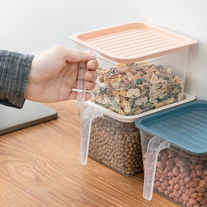 Food Storage Containers Rectangle With Handles And Lids Stackable For Fridge Freshness Preservation <b>Plastic</b> Food Container - Product Image 2