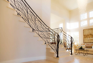 ราวเหล็กปลอมแปลงสำหรับตกแต่งราวบันไดระเบียงที่ทันสมัยราวบันไดและราวบันไดสำหรับราวบันได - Product Image 5