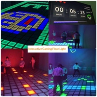 Lumières de sol interactives pour jeux de danse, matrice LED en acier inoxydable IP55, grille lumineuse à trépasser pour centres commerciaux et parcs d'attractions