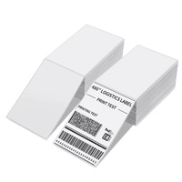 Printer Label Thermal 4x6 Inch Laris Manis - 500 Label Pengiriman Putih/Roll untuk Logistik Gudang
