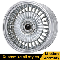 Jantes WORK Wheels Emitz 2 pièces 17-26 pouces, jante inversée/échelonnée complète, lèvre profonde, finitions noir poli/chrome, pour BMW/Mercedes/Lexus