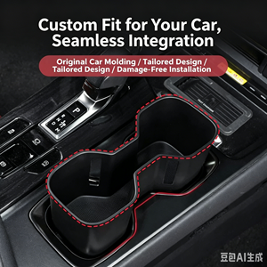 Inserto de TPE para Portavasos de Consola Central, Compatible con RX300 RX350h RX450h, Limitador de Derrames, Caja de Almacenamiento, Accesorios para Auto - Product Image 3