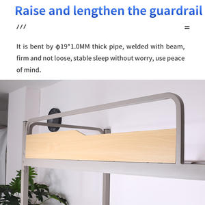 Venta al por mayor de fábrica Uso escolar Cama alta de metal para adultos-Cama de dormitorio con diseño moderno - Product Image 4