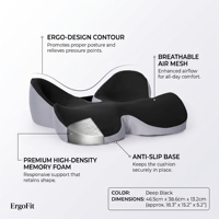 Coussin de siège en mousse à mémoire de forme pour soutien des hanches, oreiller orthopédique pour soulager les douleurs aux hanches, coussin lombaire pour les employés de bureau