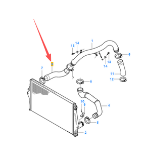 Tuyau d'<span class=keywords><strong>intercooler</strong></span> de turbocompresseur WODANNUO neuf OE 31261369 pour moteur <span class=keywords><strong>XC90</strong></span> 2.5T - Système de refroidissement de haute qualité - Garantie 1 an - Product Image 5