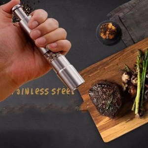 Moulin à poivre manuel portable en acier inoxydable, broyeur d'épices, de sel et de poivre pour l'assaisonnement en cuisine - Product Image 2