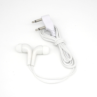 Earphone mode 3.5mm headphone Stereo ujung karet Earphone HE-163 earbud berkabel plastik sekali pakai murah dalam jumlah besar