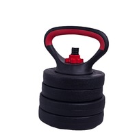 Ensemble d'haltères et de kettlebells réglables 2 en 1, plaques de poids en ciment écologique, équipement de fitness multifonctionnel pour la musculation à domicile