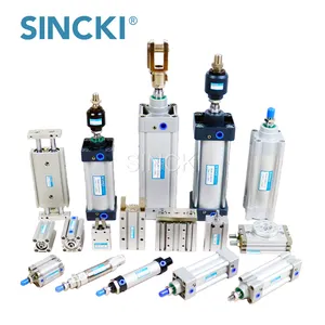 Piezas neumáticas de gama completa de la marca SINCKI, válvula solenoide de cilindro de aire, manguera de PU, componentes neumáticos