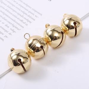 Оптовая продажа, латунный золотой колокольчик для рождественских украшений, праздничный металлический Латунный Колокольчик - Product Image 4