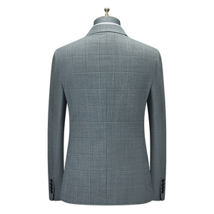 1505 Abito da <span class=keywords><strong>Uomo</strong></span> di Lusso <span class=keywords><strong>Grigio</strong></span>, 50% Lana e 50% Lino, Prezzo di Fabbrica all'Ingrosso, <span class=keywords><strong>Blazer</strong></span> Maschile - Product Image 2