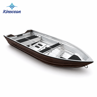 Nouveau bateau de pêche en aluminium à coque en V 12 pieds/14 pieds/16 pieds 4-6 personnes Empilable Certifié CE Haute qualité Léger Étanche