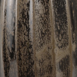 Vase en céramique côtelée, forme courbée, finition mate, vase à fleurs moderne pour la décoration du salon, chambre à coucher - Product Image 6
