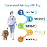 Venta al por mayor logotipo personalizado lindo NFC PET epoxi etiqueta 213 215 216 chips programables llaveros impermeable IP68 animal Pet NFC etiquetas para perros