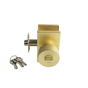 Exterior <strong>Door</strong> <strong>Knob</strong> with Key, Zinc Alloy Brushed Gold <strong>Door</strong> <strong>Knob</strong> Exterior, Locking Doorknob with Lock and Key, Bedroom - Product Image 2