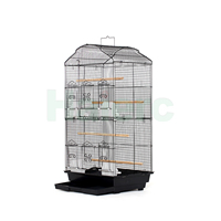 Cage d'élevage d'oiseaux en acier inoxydable Haierc, vente chaude, toit ouvert, plateau en plastique à motif de points, cage d'élevage de perroquets