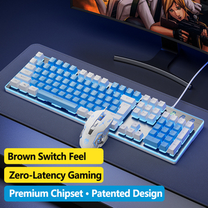 Hot bán 104-Key loại mới không dây máy tính đa phương tiện Bàn phím LED <span class=keywords><strong>backlit</strong></span> với USB giao diện kim loại tiêu chuẩn - Product Image 2