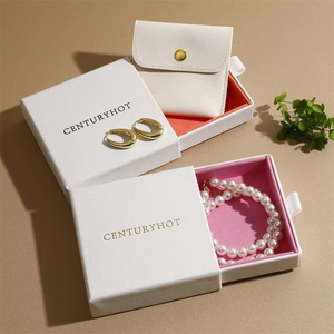 Joyeros cuadrados de colores surtidos con logotipo personalizado-Estilo de cajón con acabado de lino Ideal para embalaje de joyas Regalos al por menor - Product Image 3