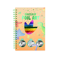 Feuille coloriage monde magique dinosaure cahier brillant Art spirale lié enfants bricolage jouet brillant feuille Art dessin papier dessin Art