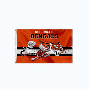 77 Designs <span class=keywords><strong>America</strong></span> Team Cincinnati Bengals Casco Jungle <span class=keywords><strong>Who</strong></span> Dey Bandera personalizada 3x5 Ft Interior Exterior Banner con 2 ojales - Product Image 4