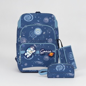 3 in 1 Space Astronaut Cat Kids School Backpack Set Polyester 20-35L Ultralight Ergonomic Design Crossbody Badge Bag - Product Image 1