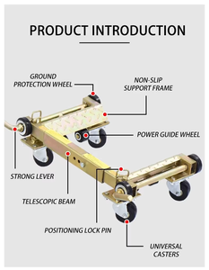 Rueda Dolly/Cart Load 3T Necesita 4PCS con carrito tipo palanca Equipo móvil 800kg Necesita 1PC Carro móvil mecánico - Product Image 3