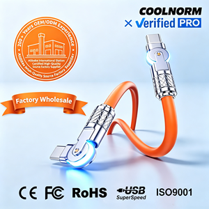 Cable de Datos de Aleación de Zinc Estilo Mecha con Doble Curvatura y Rotación de 180 Grados, 1 Metro, Compatible con Laptops de 17 Pulgadas, Carga USB-C para Móviles - Product Image 1