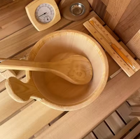 Sauna extérieur écologique en forme de cube, chauffage rapide, avec accessoires complets