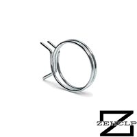 Collier de serrage à ressort double fil, zingué, à tension constante pour tuyau, tube, radiateur automobile, conduite de liquide de refroidissement et de carburant