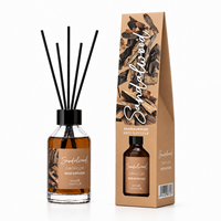 Diffuseur à bâtonnets 100ml Oud Bois de Santal Parfum Boisé Parfum d'Ambiance Maison Bâtonnets Longue Durée Désodorisant Huile Naturelle Cadeau de Luxe