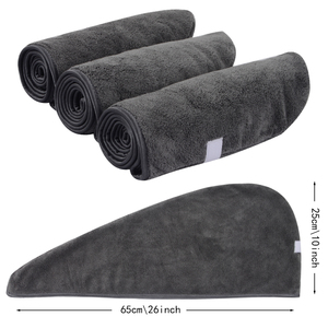 Serviette en microfibre pour cheveux, design léger pour un séchage rapide à domicile, sans frisottis, absorbante, <span class=keywords><strong>turban</strong></span> pour sécher les cheveux - Product Image 2