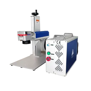 30W 50W Draagbare Fiber Laser Markering Machines Naamplaatje Creditcard Laser Fiber Markering Machine Gemakkelijk Te Gebruiken