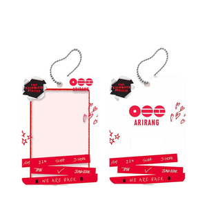 Wholesale Album Arirang Cartoon Plastic Acrylic UV Printing Custom PhotoCard Holder <b>Key</b> <b>Chain</b> Fashionable Design for Souvenirs - Product Image 4