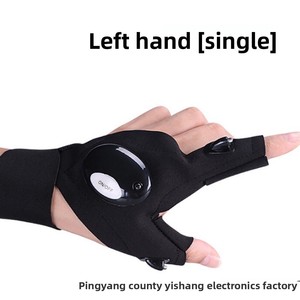 Gants en tricot extensibles quadridirectionnels pour adultes, pour usage extérieur, avec lumières <span class=keywords><strong>LED</strong></span> intégrées, réfléchissants, pour la pêche nocturne - Product Image 3