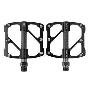 Pédales LOOK alu bmx vtt plateforme Trail Roc noir décor argent