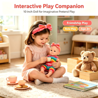 Poupée bébé réaliste en silicone de 10 pouces, complète avec des vêtements de poupée à la mode, un joli bandeau à nœud, cadeau de vacances pour enfants