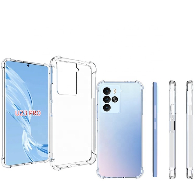 For HTC U23 Pro U20 5G Shockproof Airbag Full Clear Transparent Mobile Phone Case