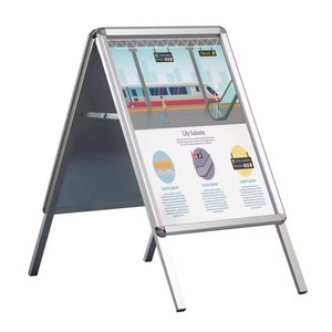 Soporte de cartel B1 de doble cara Aluminio 32mm Soporte de marco a presión Portátil al aire libre un tablero <span class=keywords><strong>Pavimento</strong></span> Sign a Frame - Product Image 1