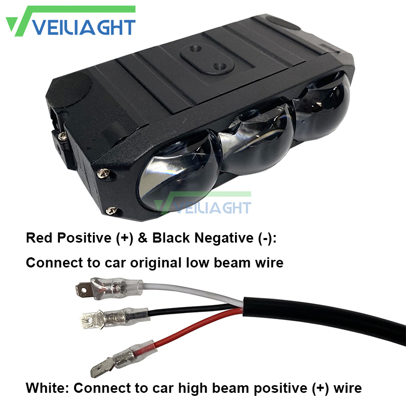 New 90W BIF Led Car Grille Light with 3 Projector Lens LED Work Light Rectangle Head Lighting with High Low Beam for Automobile · image 5