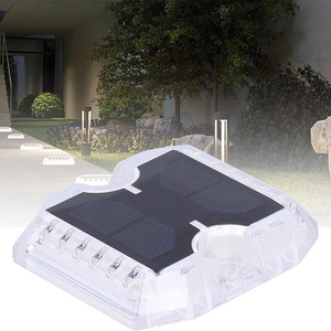 Borchie Stradali Riflettenti con Luce Solare Lampeggiante <span class=keywords><strong>LED</strong></span> Rossa e Blu 1.2V Impermeabile IP68 in Lega di Alluminio Vendita all'Ingrosso - Product Image 5