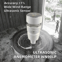 Anémomètre ultrasonique Modbus RTU, capteurs de lumière UV et thermo-hygromètre, plage de température -40~60°C, vitesse du vent 0-40 m/s, 0,1 m/s