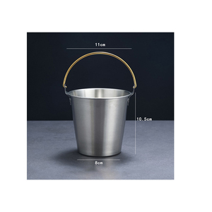 Seau à champagne et à glace en acier inoxydable plaqué or de luxe, avec poignée en forme de cerf, vente directe usine - Product Image 3