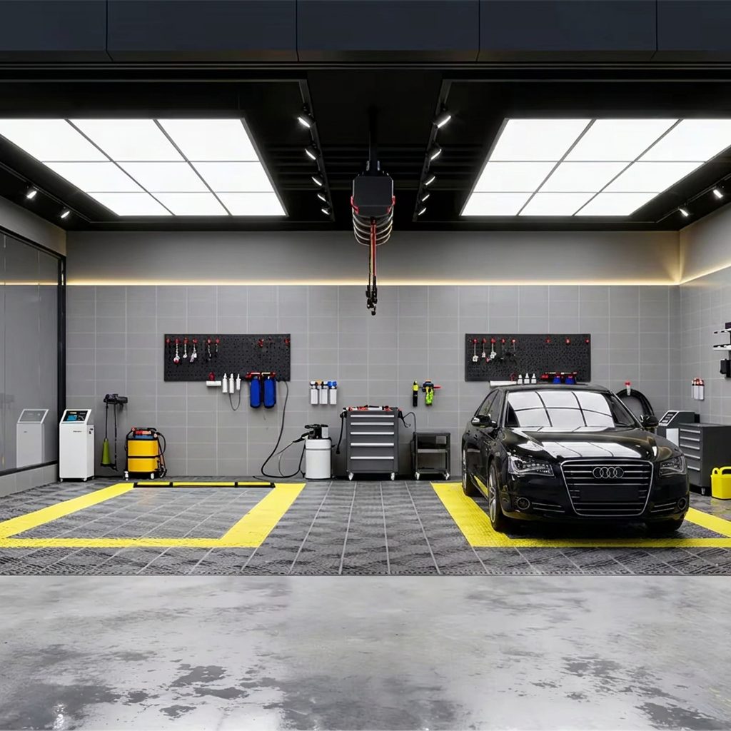 Workshop Auto Detailing LED Lighting Panel Landscape Wall Mount 240W Surface Mounted