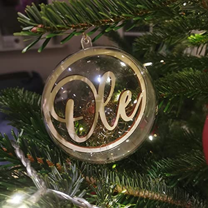 Adornos Navideños Colgantes de Plástico Transparente, Bolas de Navidad Transparentes, Decoraciones Navideñas, Bolas de Navidad - Product Image 4