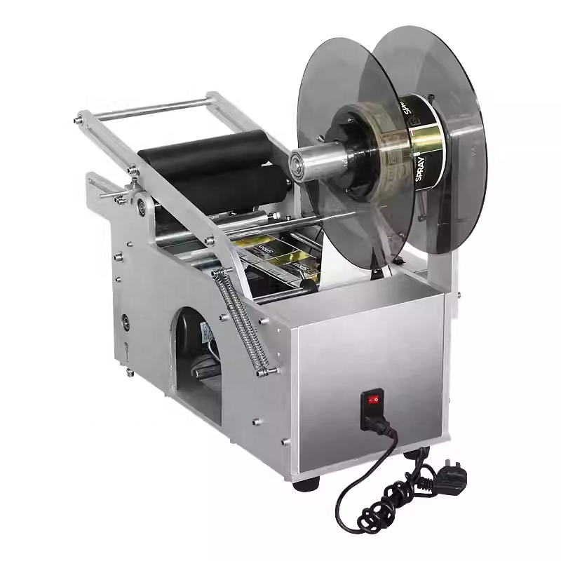 label machine for flat bottles