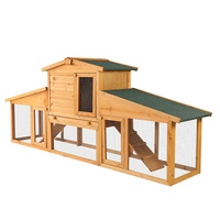 Cage de luxe pour petits animaux en bois de sapin chinois Cage à lapin en bois arrière-cour Guniea cochon Cage à lapin