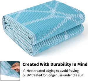 Tapis tissé en PP robuste pour usage intensif, 5x8 pieds, réversible, résistant aux UV, facile à nettoyer, pour camping-car, remorque, patio et usage commercial, vente en gros - Product Image 5