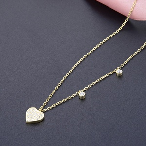 Collar <span class=keywords><strong>POLIVA</strong></span> Chapado en Oro Rosa de Plata de Ley 925 para Mujer, Colgante de Corazón con Circonita Cúbica y Cadena de Eslabones con Microincrustaciones de 40+5 cm, Regalo - Product Image 2