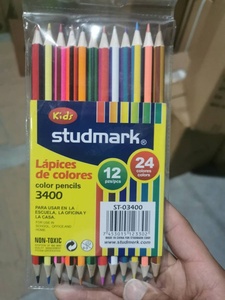 Crayons de couleur 24 couleurs à double extrémité Stock Crayons de coloriage pour enfants Art Drawing Studio Wholesale in English Version - Product Image 6